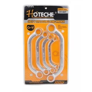 Hoteche 191007 5pcs U Type Double Ring Wrench