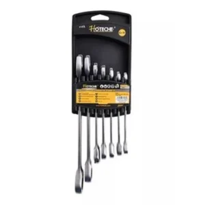 Hoteche 192601 7Pcs Fixed Ratchet Combination Spanner Set