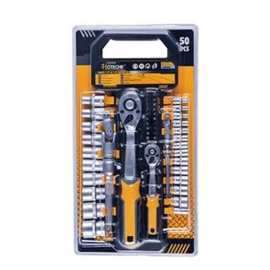 Hoteche 202002 50pcs 1/2' & 1/4' Dr. Socket Set