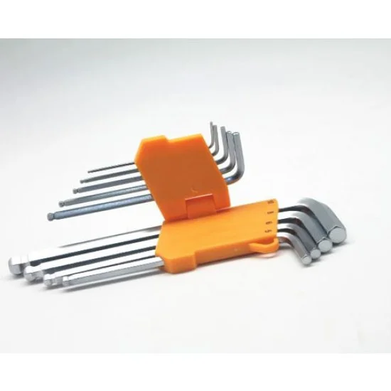HOTECHE 260509 9Pcs Long Hex Key Wrench Set with Ball End