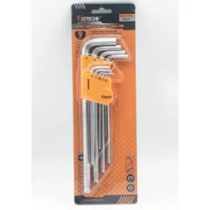 HOTECHE 260610 9 Pcs Extra Long Hex Key Wrench Set with Ball End