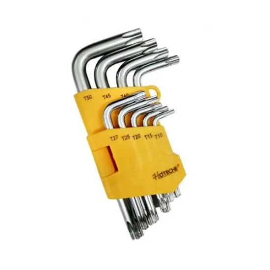 HOTECHE 260708 9 Pcs Short Torx Key Wrench Set