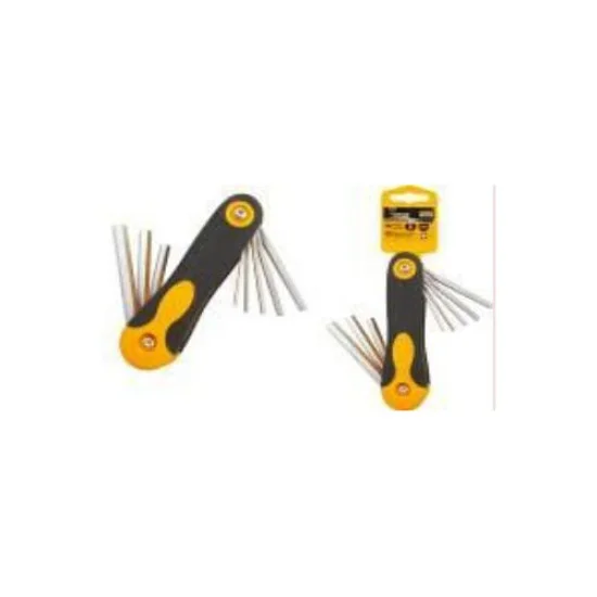 HOTECHE 261001 8 Pcs Folding Hex Key Wrench Set