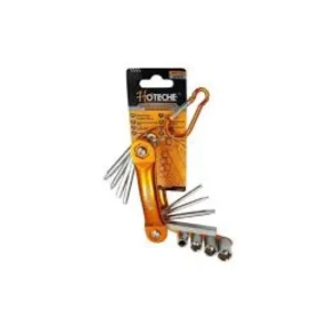Hoteche 261012 12pcs Aluminum Folding Socket Screwdriver Bits Set