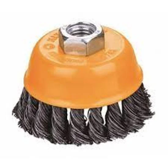 Hoteche 590201 75mmxM10x1.5mm Cup Twist Wire Brush With Nut