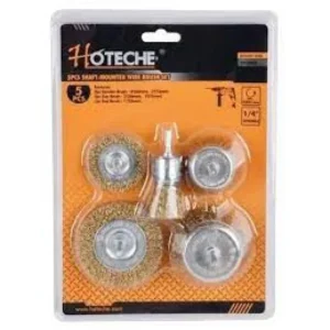 Hoteche 591003 5Pcs Shaft-Mounted Wire Brush Set