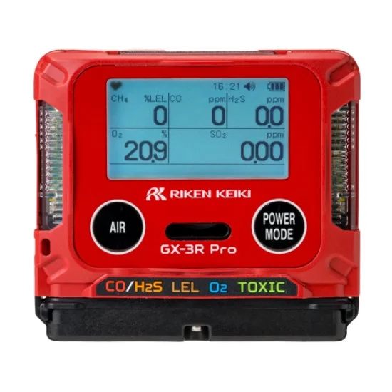 Riken Keiki GX-3R PRO Portable Gas Monitor (O2, H2S, CH4, O2, SO2)