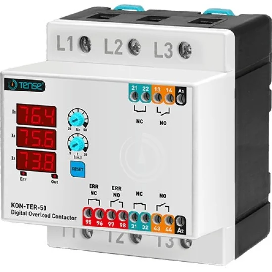 Tense KON-Ter-50 Digital 3×3 Overload Contactor