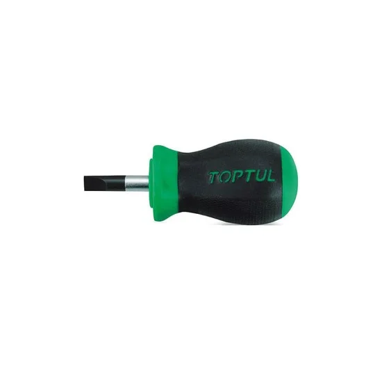 Toptul FABB6E03 Anti-Slip Stubby Slotted Screwdriver 1.2x6.5x25mm
