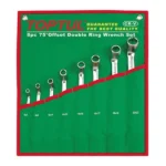 Toptul GAAA0810 Double Offset Ring Wrench Set 75° 8PCS