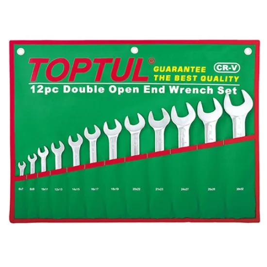 Toptul GAAA1206 Double Open End Fix Wrench Set 12pcs