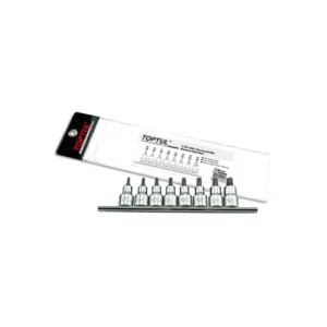 Toptul GAAG0806 8PCS 1/2' DR. Pentacle Bit Socket Rail Set