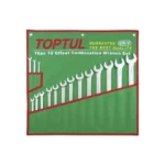 Toptul GBAA1604 Combination Wrench Set 16pcs Pouch Bag