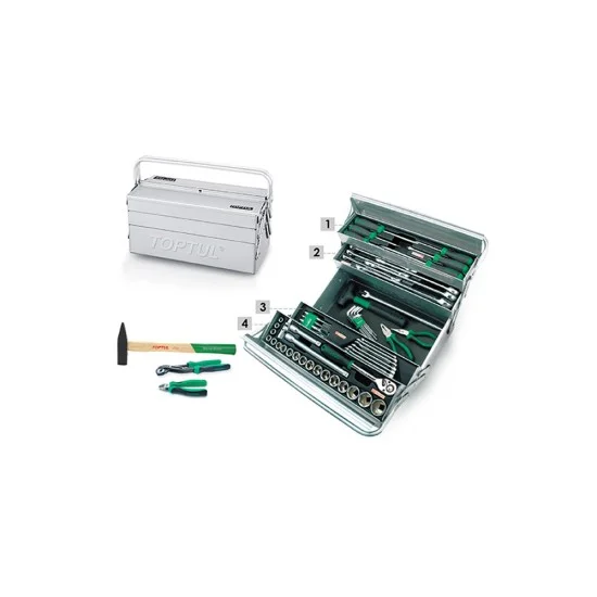 Toptul GCAZ0039 63Pcs 3-Section Portable Tool Chest