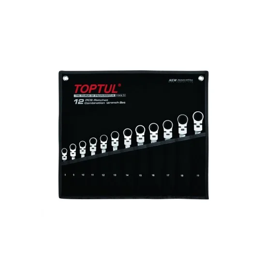 Toptul GPAQ1204 12Pcs Ratchet Combination Wrench Set