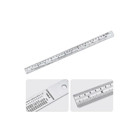 Toptul IABA0500 Stainless Steel Straight Ruler 50cm/20'
