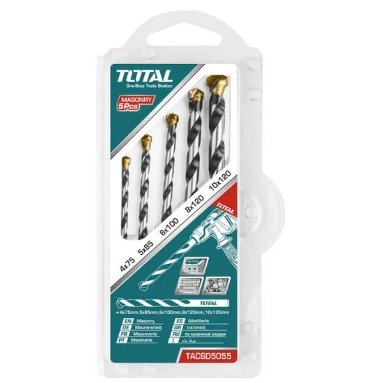 Total TACSD-5055 5Pcs Masonry Drill Bits Set