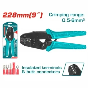 Total THCPJ0506 Ratchet Crimping Plier 9”