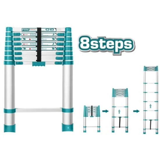 Total THLAD08081 8-Steps Telescopic Ladder