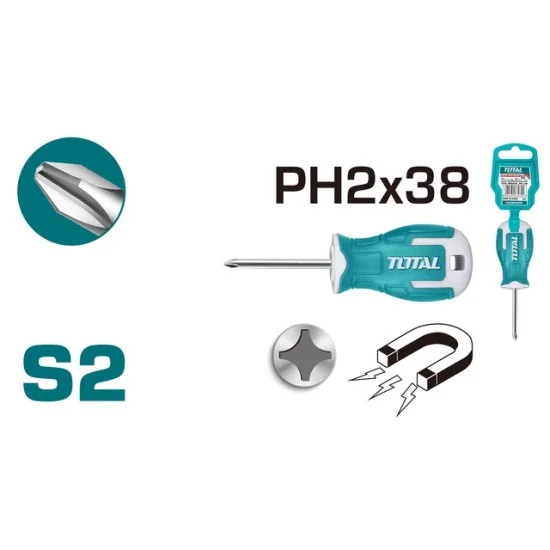 Total THT26PH2038 1Pcs Phillips Screwdriver 38mm