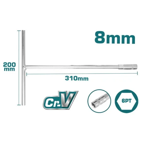 Total THTSW0806 T-Handle Socket Wrench 8mm