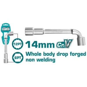 Total THWL1406 L-Angled Socket Wrench 14mm