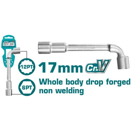 Total THWL1706 L-Angled Socket Wrench 17mm