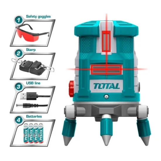Total TLL306505 Self-Leveling Line Laser Red Beam