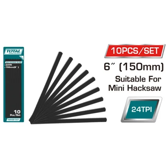 Total TMHSB1501 10Pcs Mini Hacksaw Blade 6'