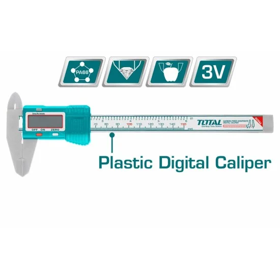 Total TMT331501 Plastic Digital Caliper 0-150mm/0-6‘’