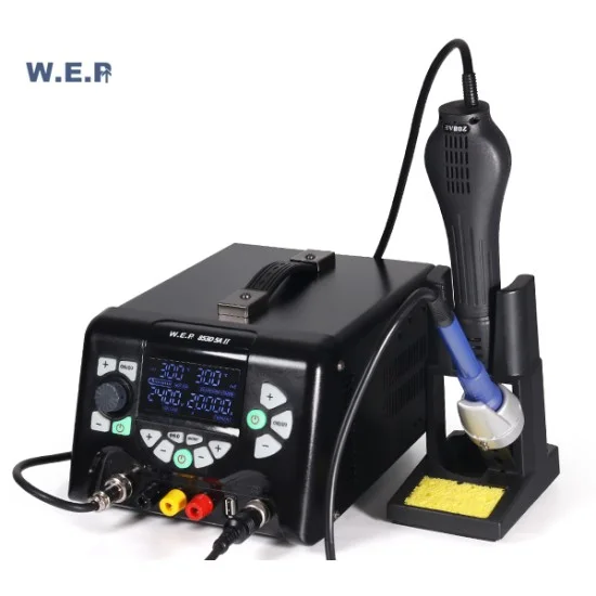 YIHUA YH 853D 5A-II 3 in 1 Hot Air Rework Soldering Iron Station