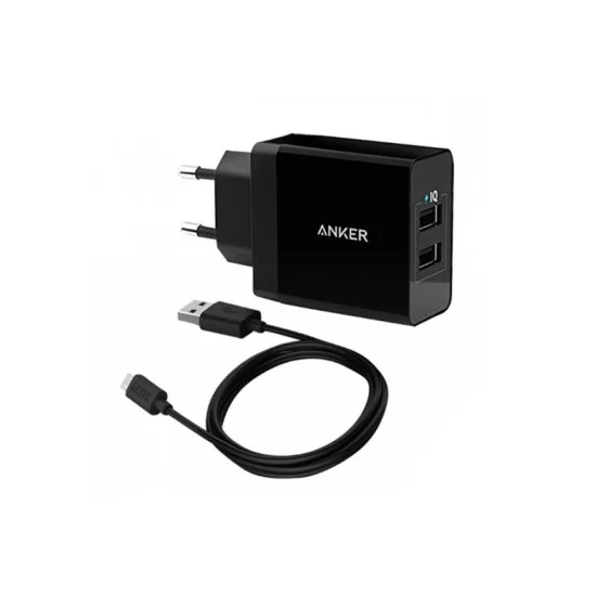 Anker 24W 2-Port USB Wall Charger And Micro USB 3ft Cable