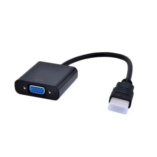 Black Copper HDMI to VGA Female Adapter