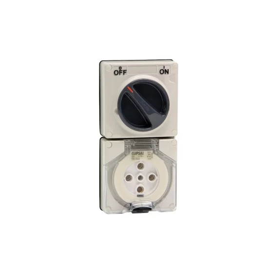 Clipsal S56C532, GY Combination Switched Socket