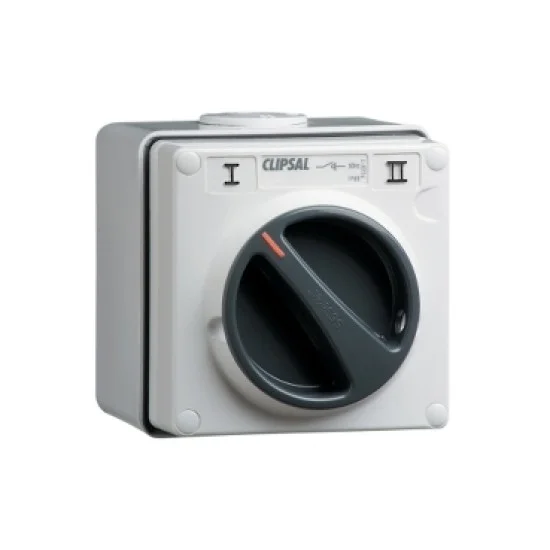 Clipsal S56SW120, GY 20 Amp ON/OFF Surface Switch