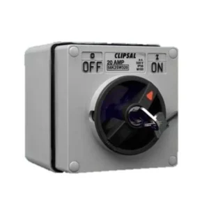 Clipsal S56SW320, GY 3 Pole Surface Switch