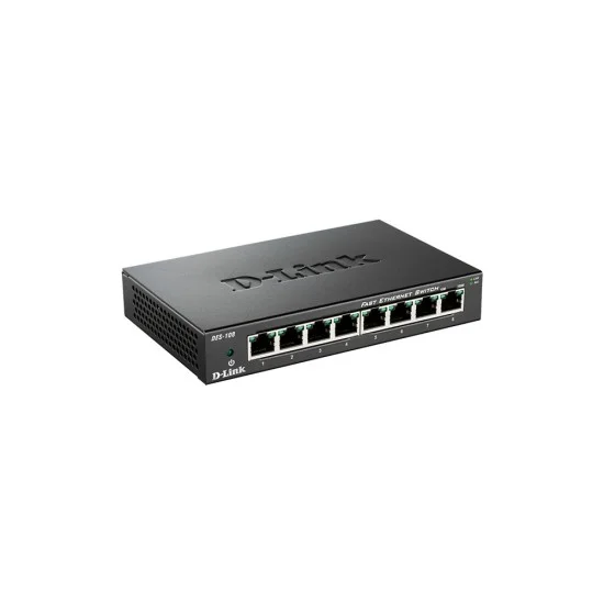 D-Link DES‑108A 8‑Port Fast Ethernet Switch