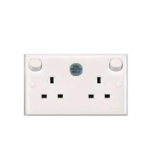 E-Series E25SF 13A Duplex Switched Socket With Surge Arrester