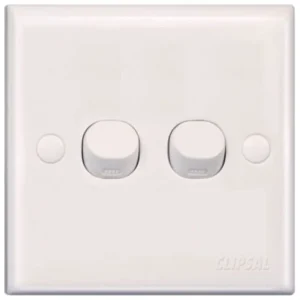 E‐Series E32/1/2A 10AX 2 Gang 1 Way Switch