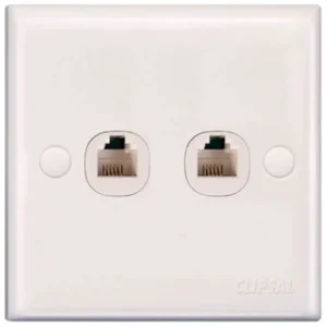 E-Series E32RJ64SM 2 Gang Telephone Outlet