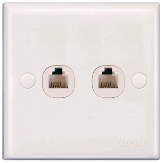 E-Series E32RJ64SM 2 Gang Telephone Outlet