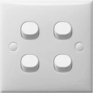 E‐Series E34/1/2A 10AX 4 Gang 1 Way Switch
