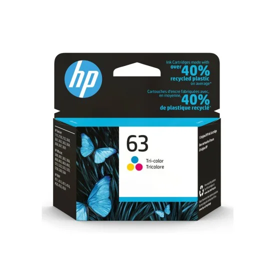 HP 63 Tri-color Inkjet Printer Ink Cartridge