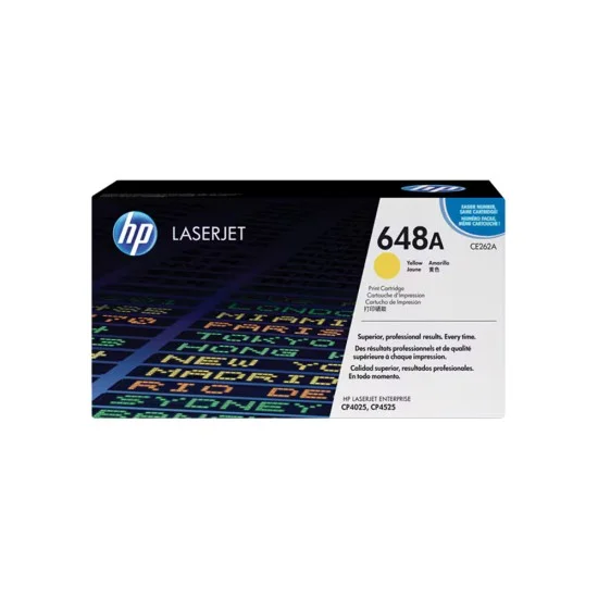 HP 648A Yellow Original LaserJet Toner Cartridge CE262A