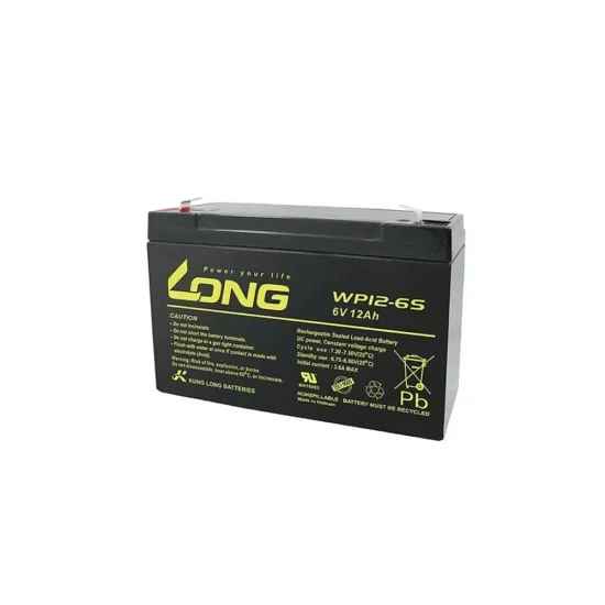 Long 6V 12AH Dry Maintenance Battery (WP12-6S)