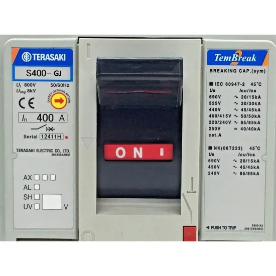 Terasaki MCCB 4 Pole TemBreak S 400GJ