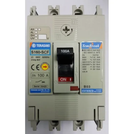Terasaki 3-Pole MCCB TemBreak S160SCF