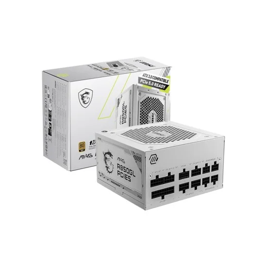 MSI MAG 850GL PCIE 5 White Gaming Power Supply