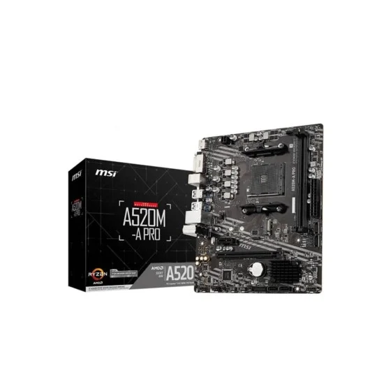 MSI PRO A520M-A AM4 AMD A520 SATA 6Gb/s USB 3.0 Micro ATX AMD Motherboard