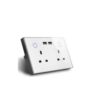 Mux Smart WiFi Enabled Double Wall Socket with Usb